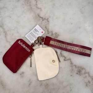 Lululemon Dual Pouch wristlet Keychain Set